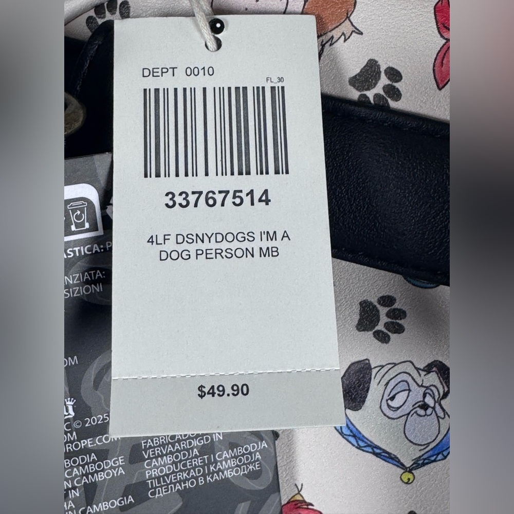 NWT Loungefly Disney Dogs “Im a dog person” mini Backpack - Picture 9 of 12